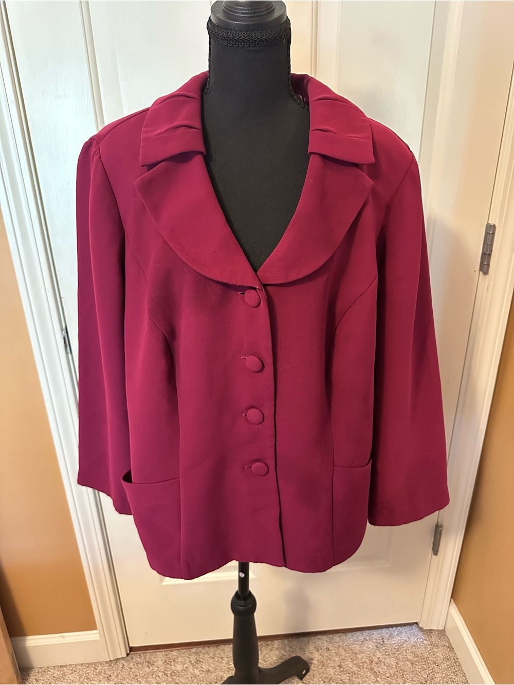Dana Kay Womens Blazer in Berry Plum
